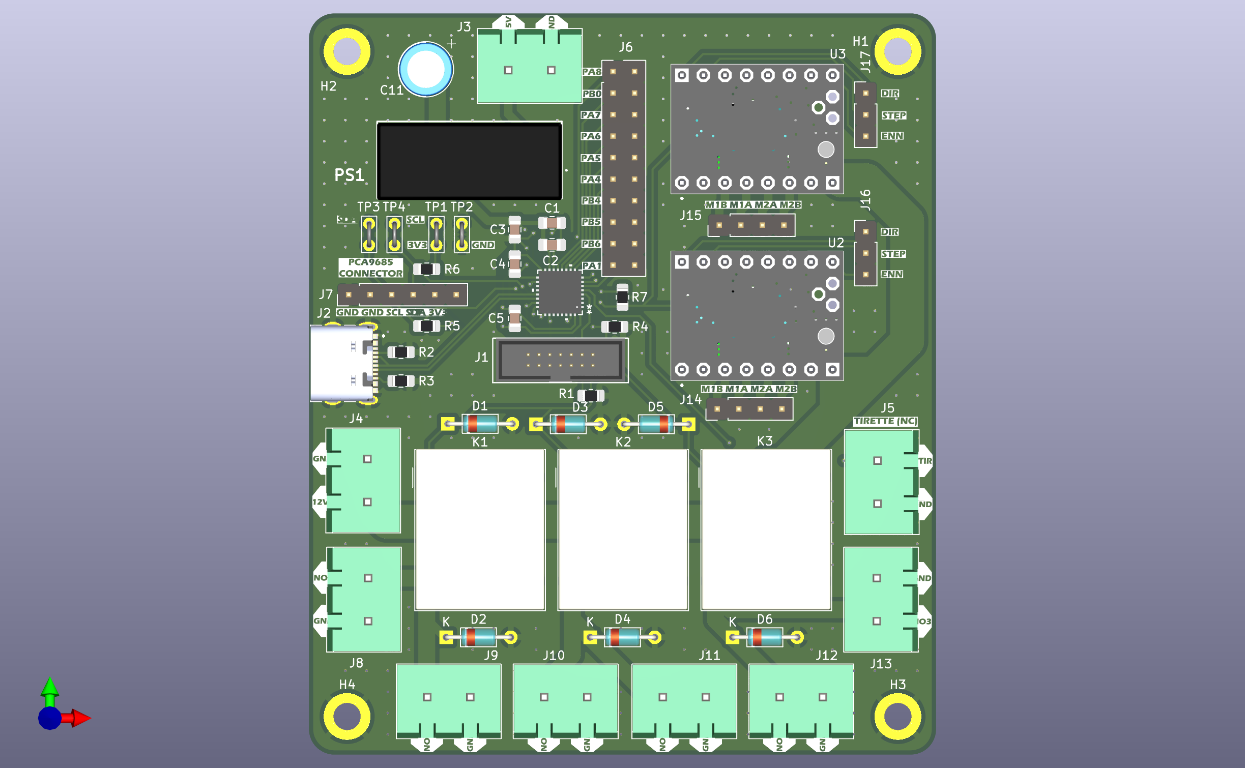 Vue 3D de dessus Vue 3D de dessus