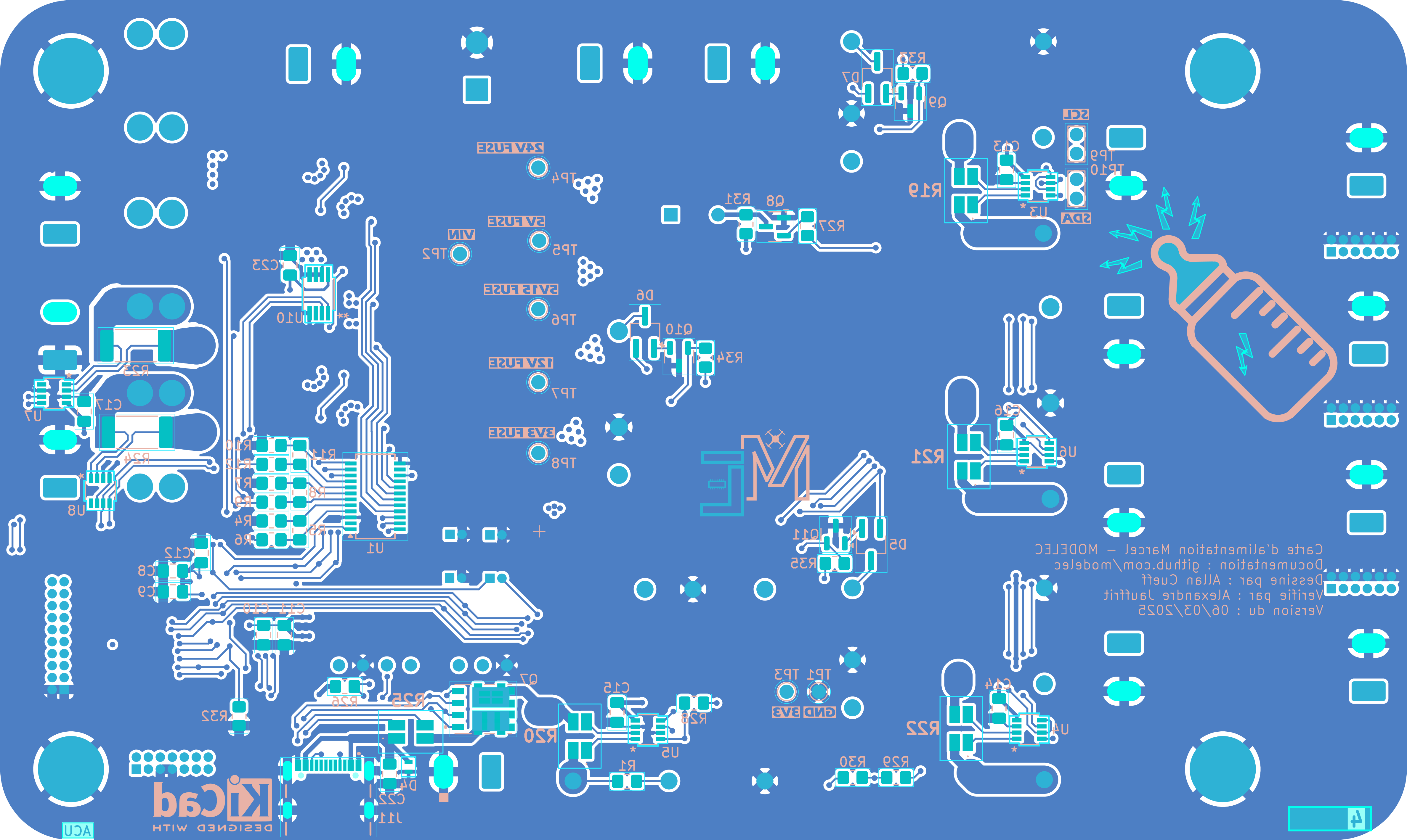 Routage dessous avec silkscreen